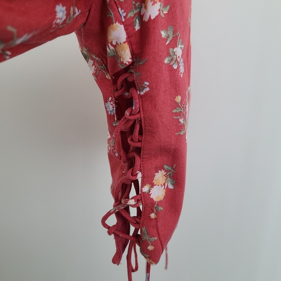 A&F Puff Sleeve Corset Top - Picture 2 of 6